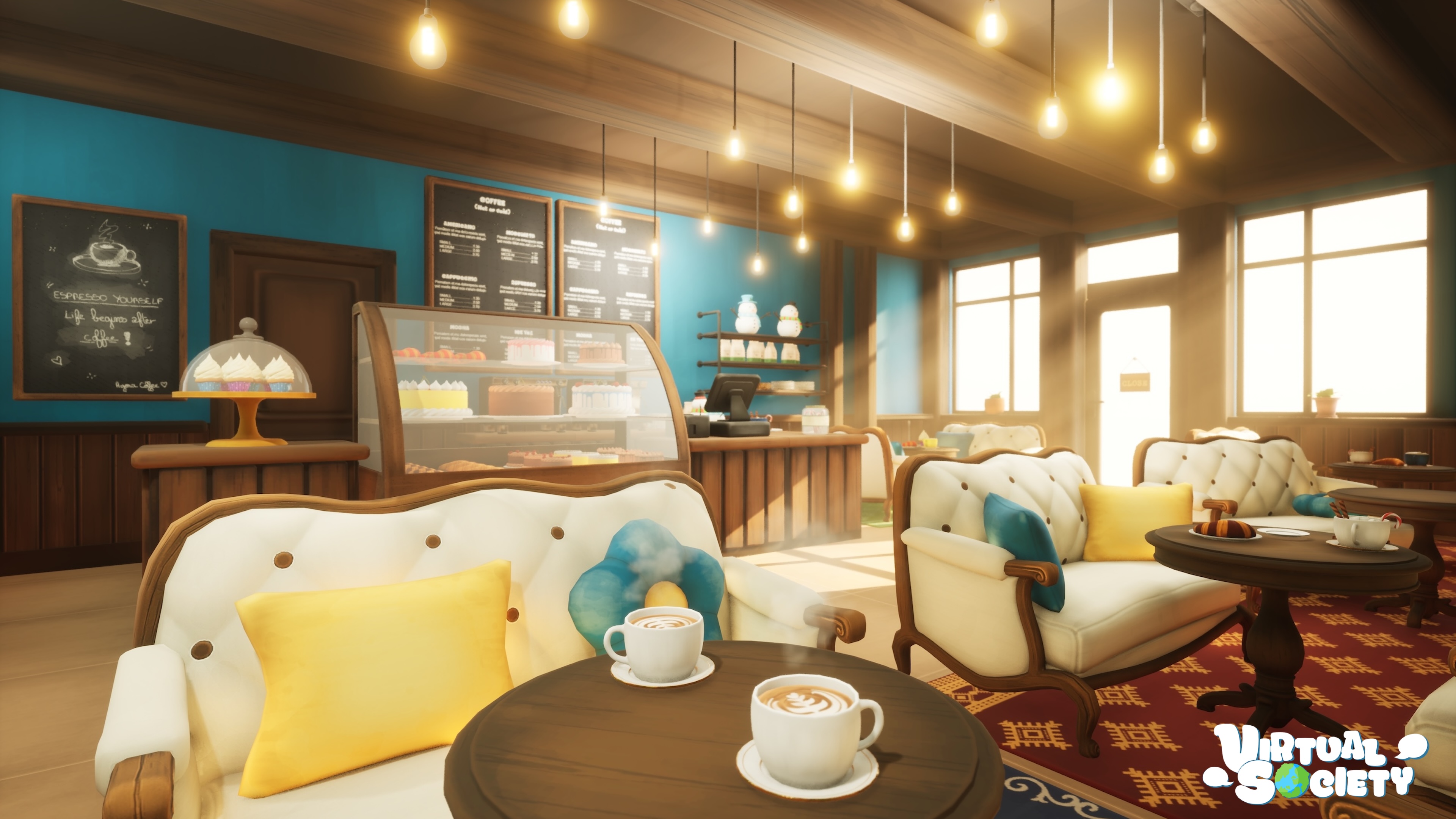 From empty space to a living room in VirtualSociety.